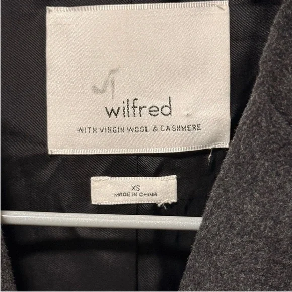Wilfred Charcoal Wool Blend Coat - Picture 3 of 6